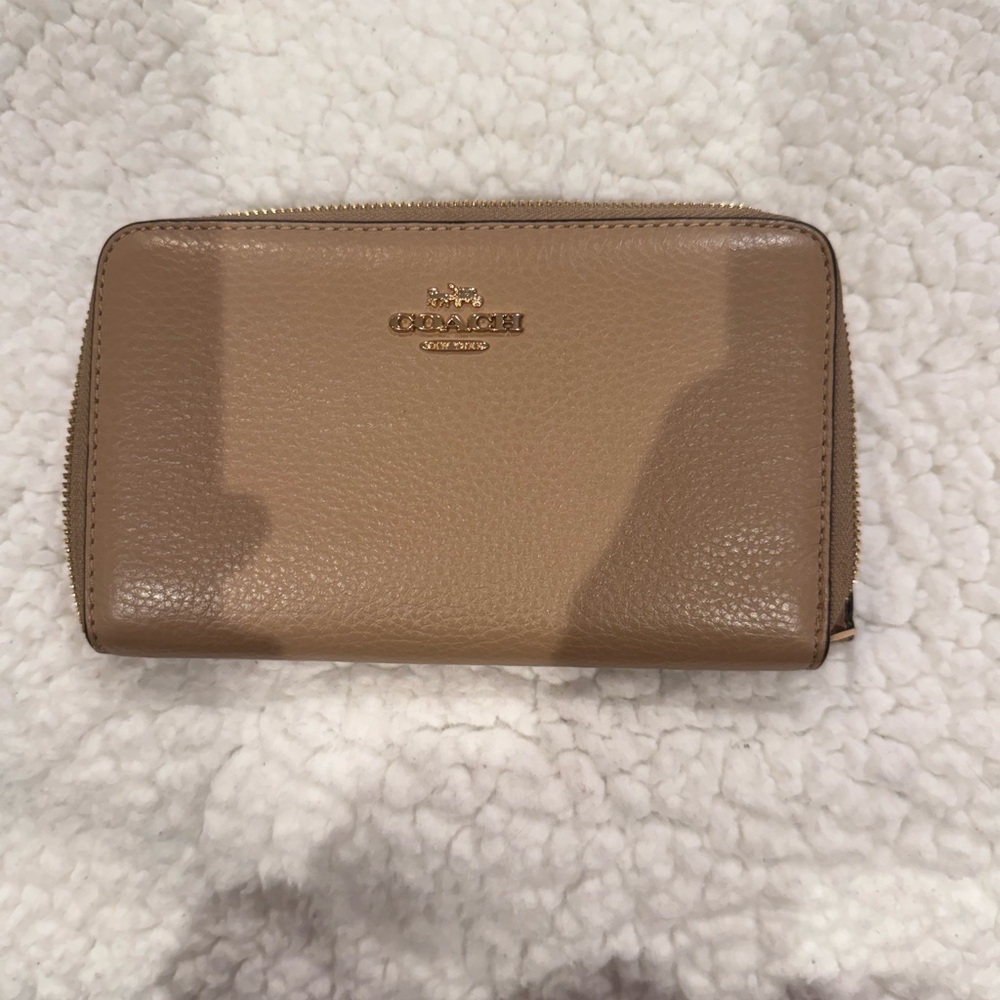 Coach Brown Leather Zip Wallet